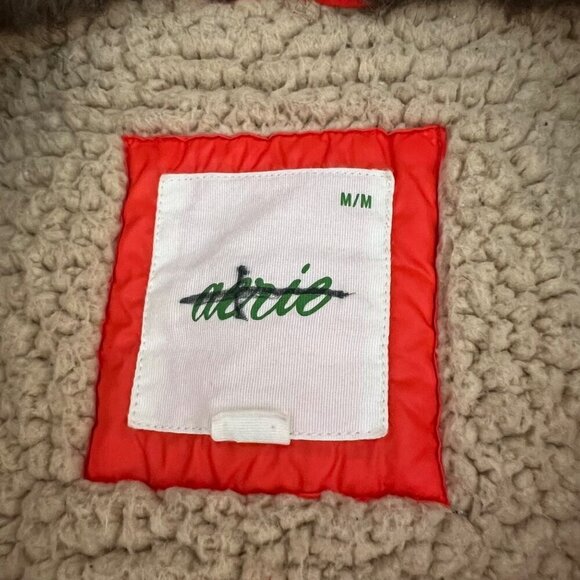 Aerie Flare Orange Oversized Quilted Sherpa Lined Shirt Jacket Shacket Size‎ M - Picture 10 of 10